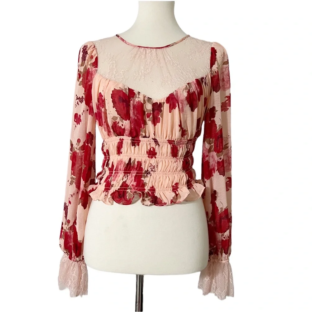 Free People Daphne Blouse in Romantic‎ Combo